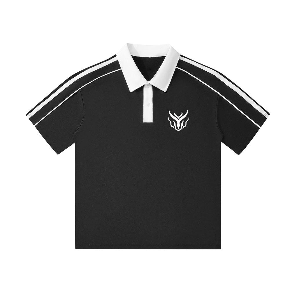 Contrast Collar Short-Sleeve Polo Shirt