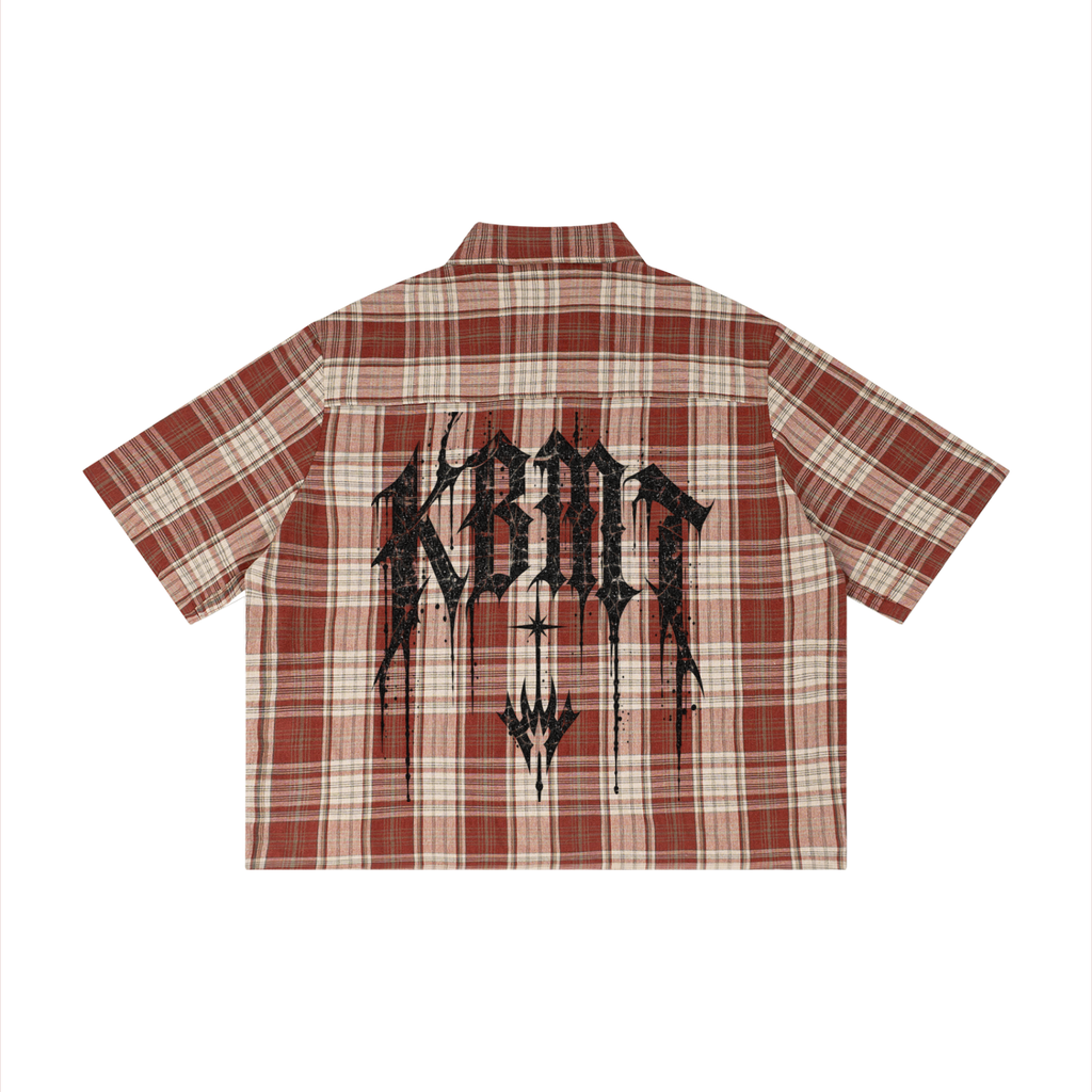 Unisex Plaid Boxy Short Sleeve Shirt