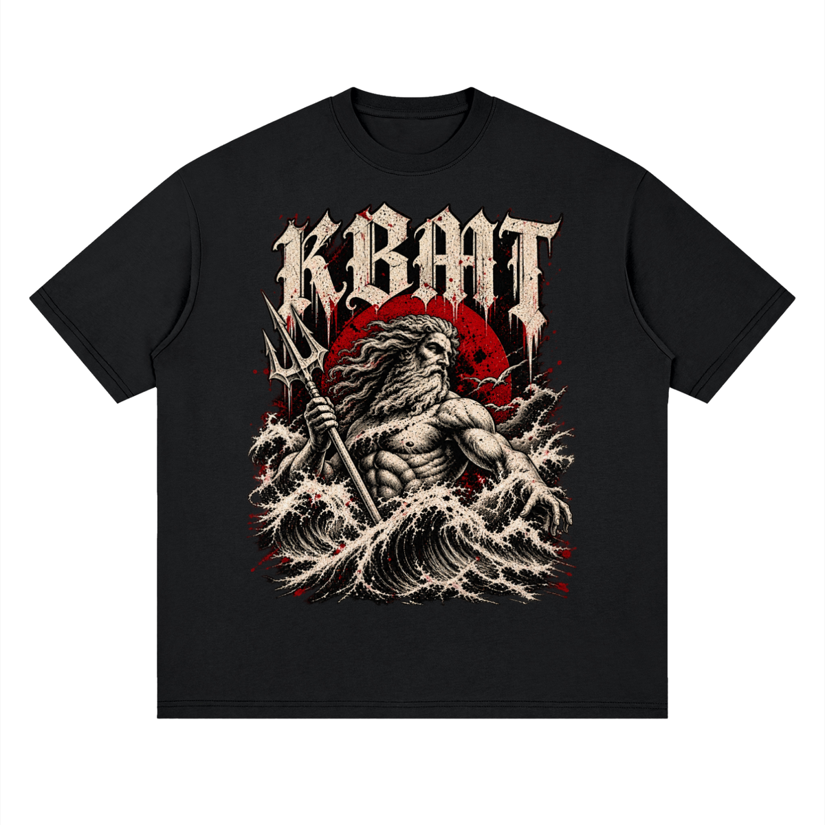 KBMT Warrior Graphic Drop Shoulder T-Shirt – Gothic Streetwear Tee