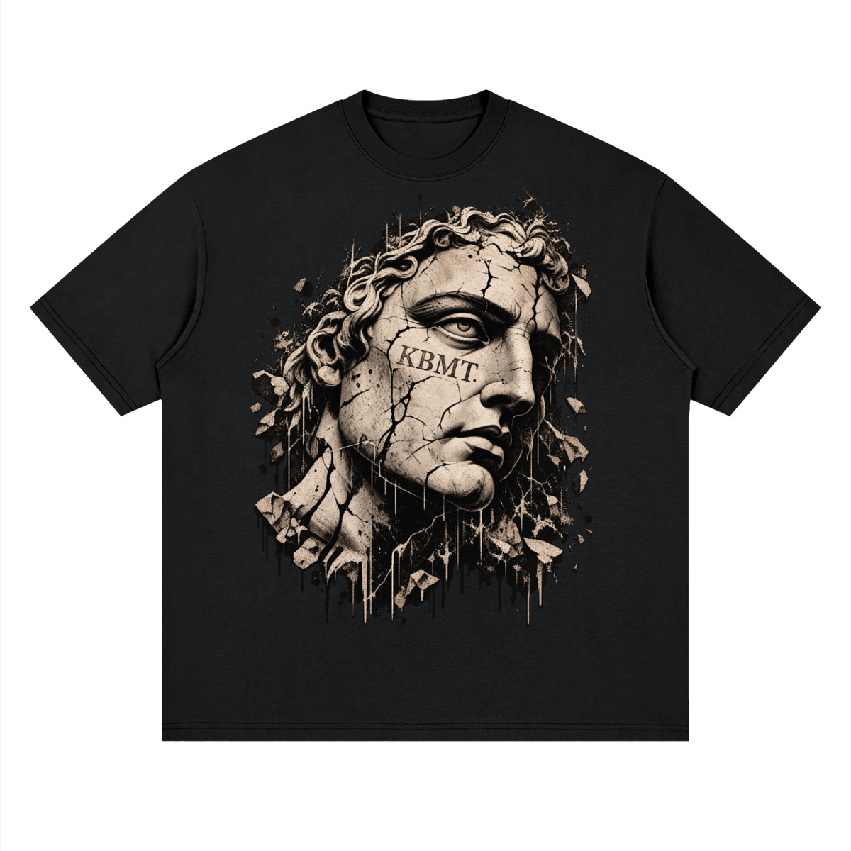 KBMT Statue Graphic Drop Shoulder T-Shirt – Vintage Streetwear Tee