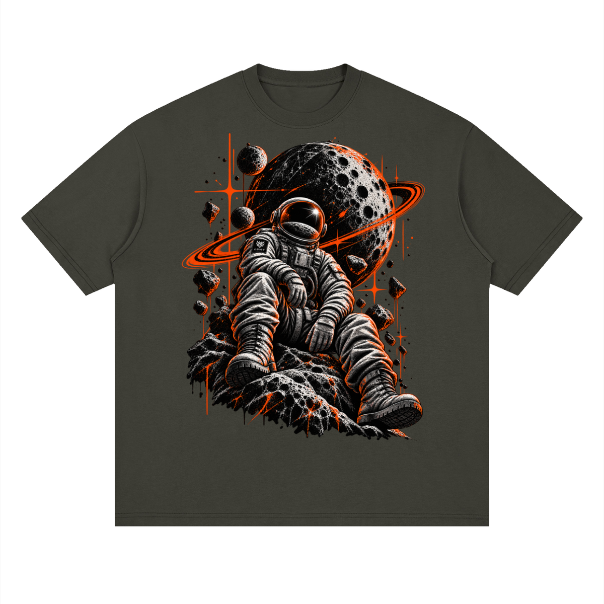Astronaut Drop Shoulder T-Shirt – Cosmic Oversized Streetwear Tee