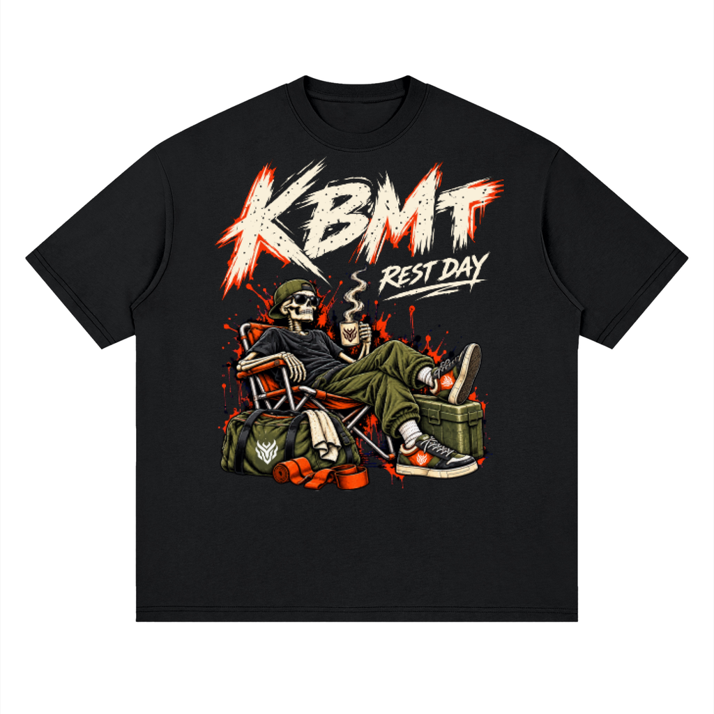 KBMT Rest Day Graphic T-Shirt – Oversized Drop Shoulder Streetwear Tee