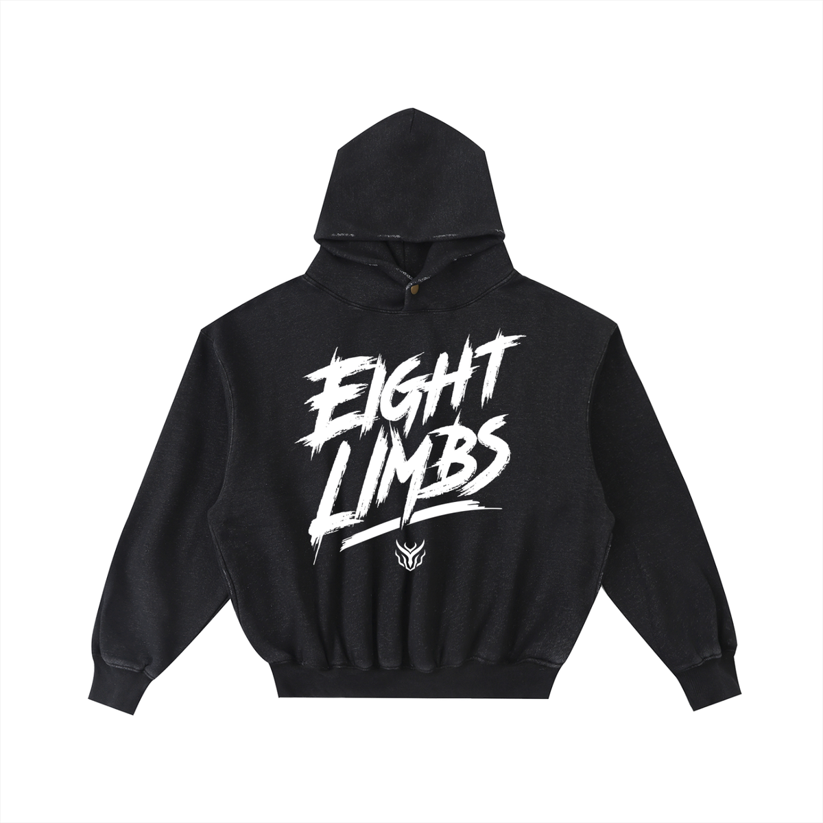 8 Limbs Frayed Enzyme Washed Fleece Hoodie
