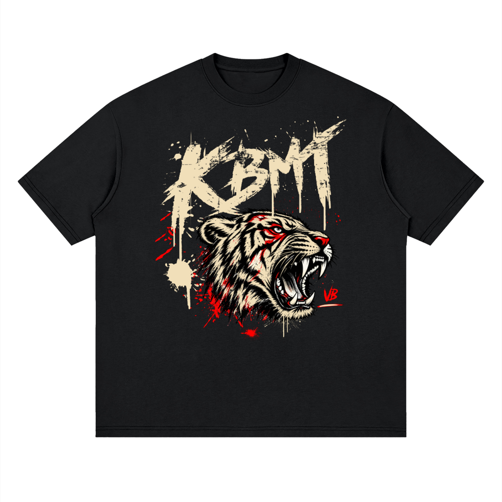 KBMT Tiger Graphic Oversized Drop-Shoulder T-Shirt
