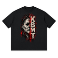 KBMT Scary Mask Streetwear Loose Drop Shoulder T-Shirt