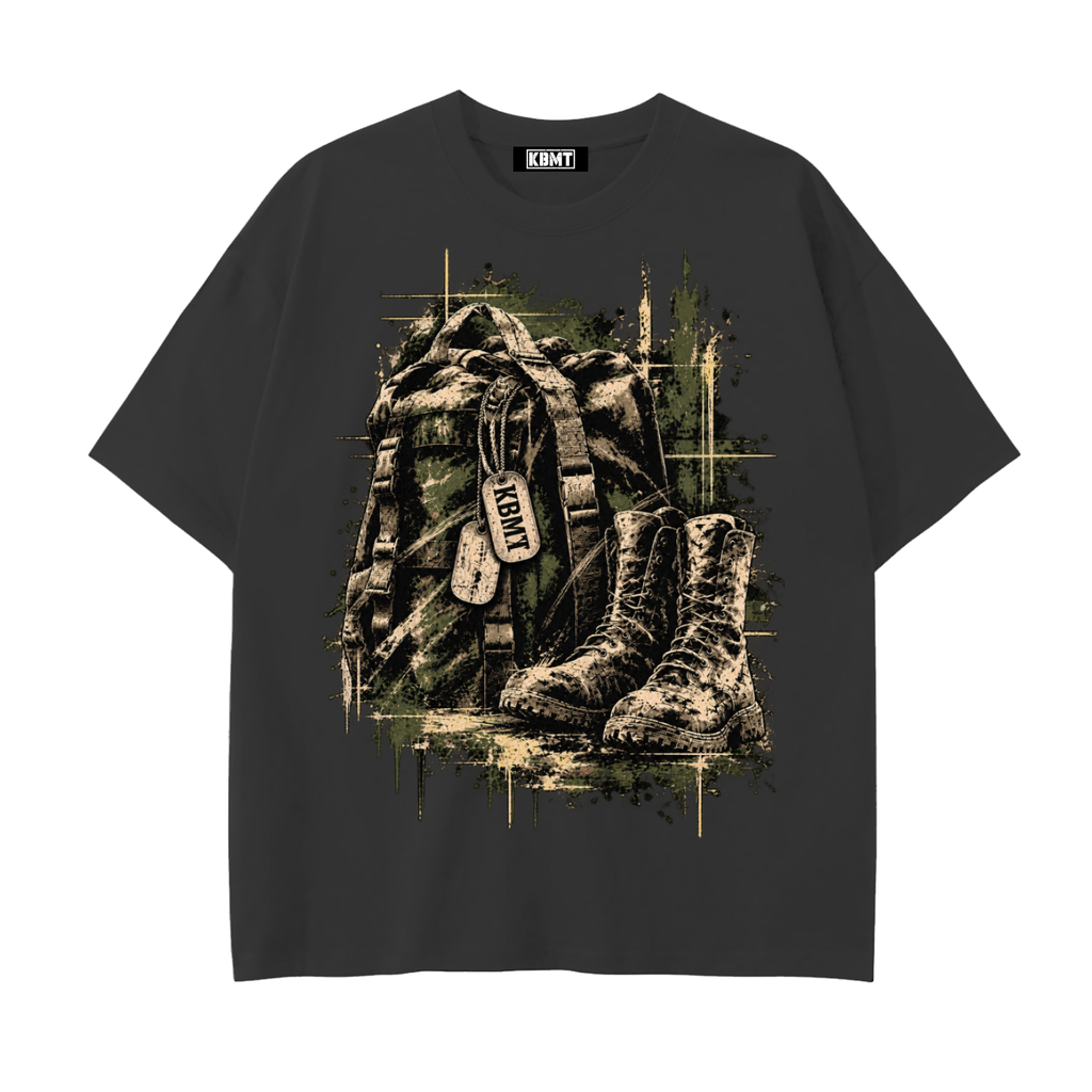 KBMT Military Drop Shoulder Cotton T-Shirt
