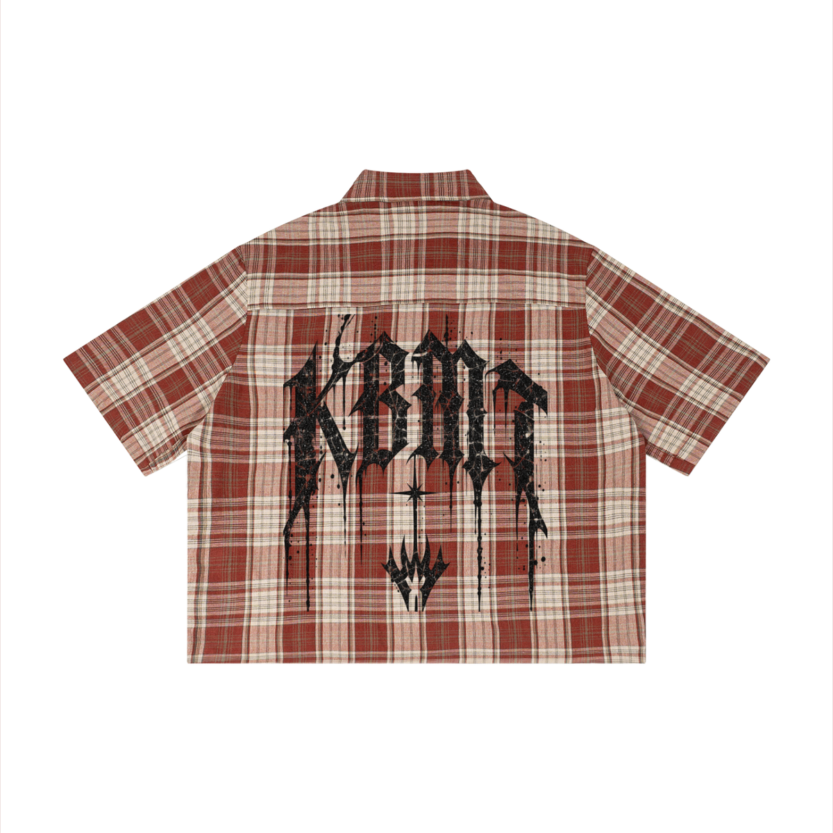 KBMT Plaid Boxy Short Sleeve Shirt