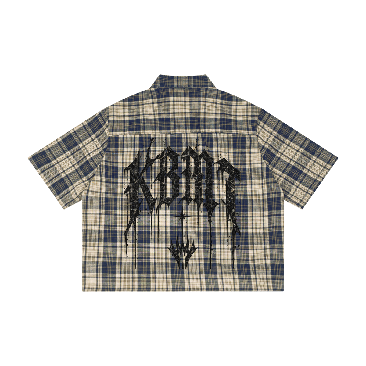 KBMT Plaid Boxy Short Sleeve Shirt