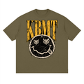 KBMT Face Streetwear Loose Drop Shoulder T-Shirt