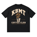 KBMT Coffee Club Graphic T-Shirt – Vintage Drop Shoulder Streetwear Tee