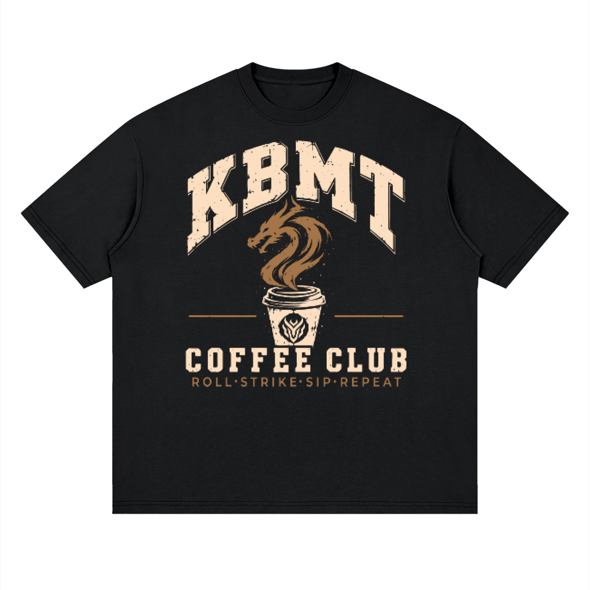 KBMT Coffee Club Graphic T-Shirt – Vintage Drop Shoulder Streetwear Tee