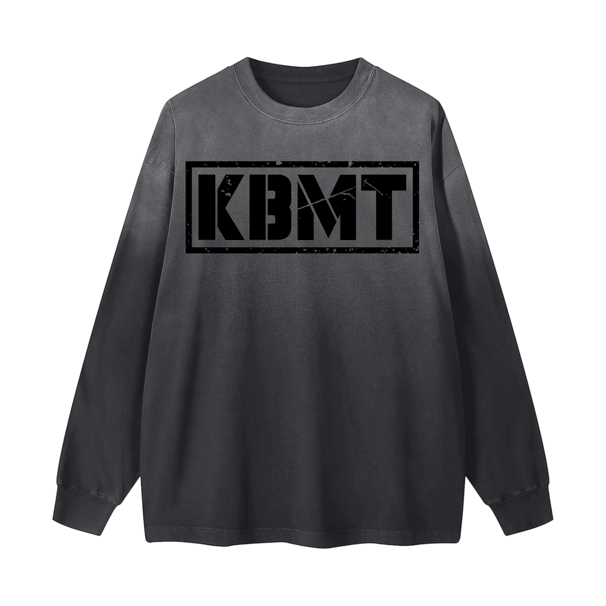 KBMT Gradient Washed Long Sleeve T-Shirt – Premium Cotton Training & Streetwear Tee