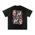 Snow Washed Oversized Graphic Cotton T-Shirt
