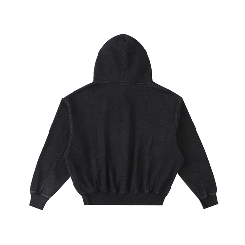 8 Limbs Frayed Enzyme Washed Fleece Hoodie