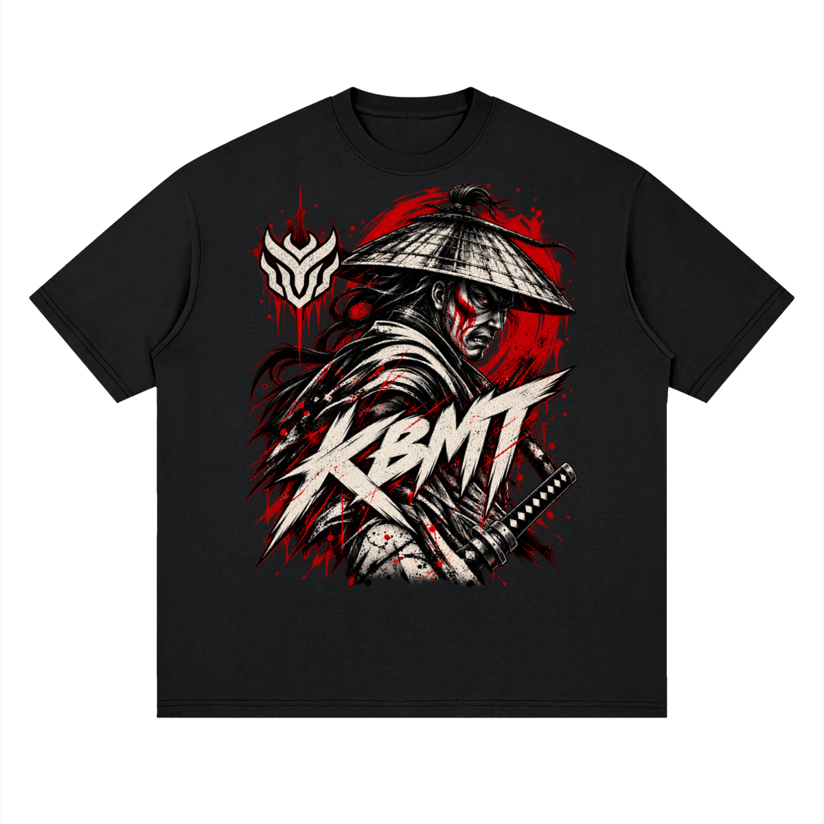 KBMT Samurai Graphic Drop Shoulder T-Shirt – Japanese Streetwear Tee