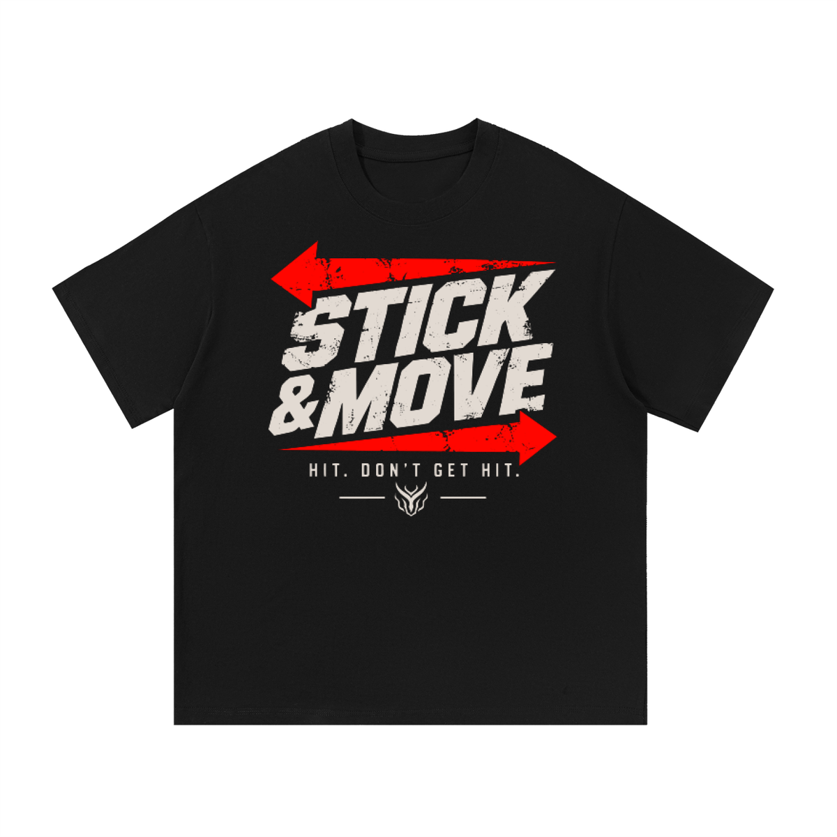 Stick & Move – Premium Boxing & Fitness Graphic Cotton T-Shirt