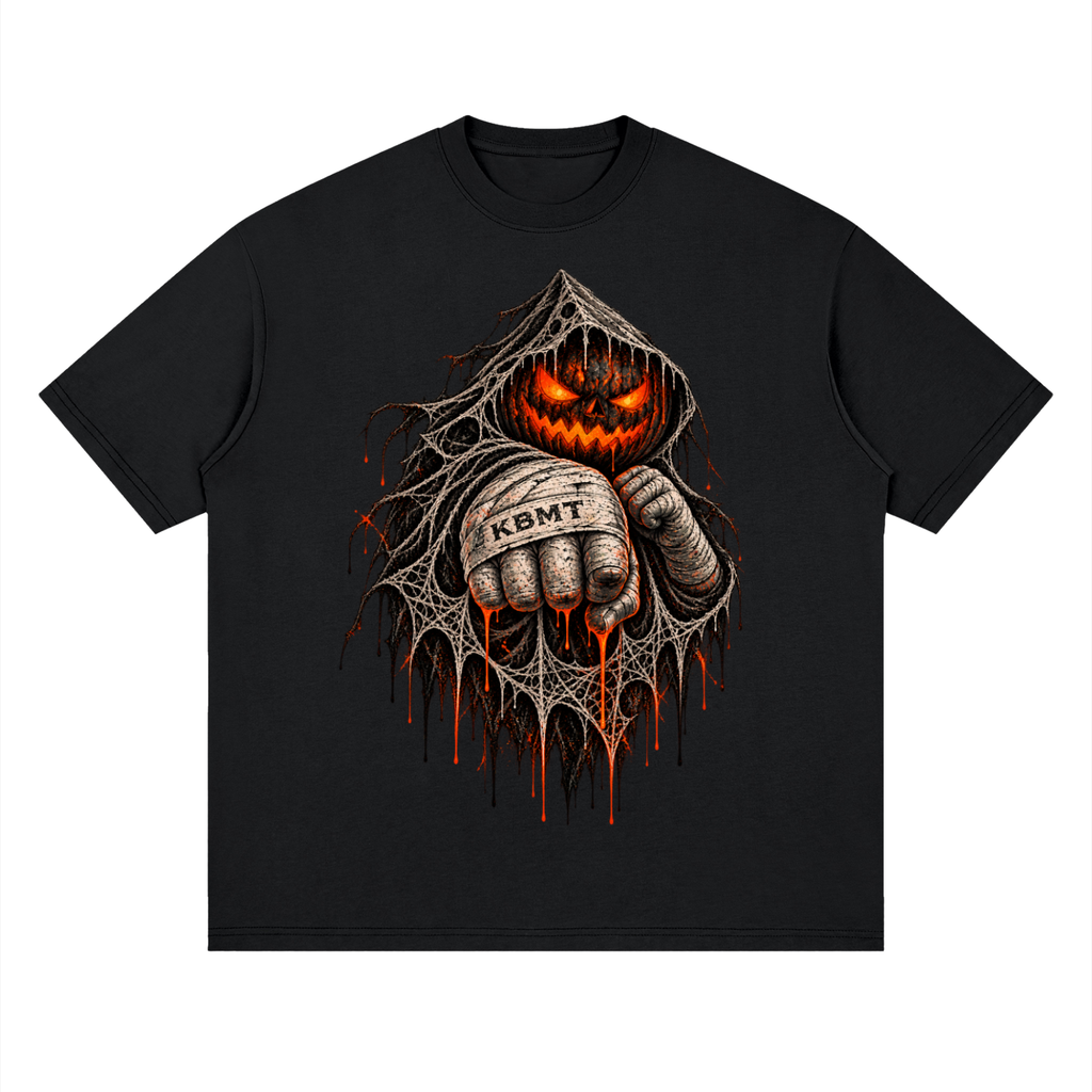 KBMT Pumpkin Fighter Streetwear Loose Drop Shoulder T-Shirt