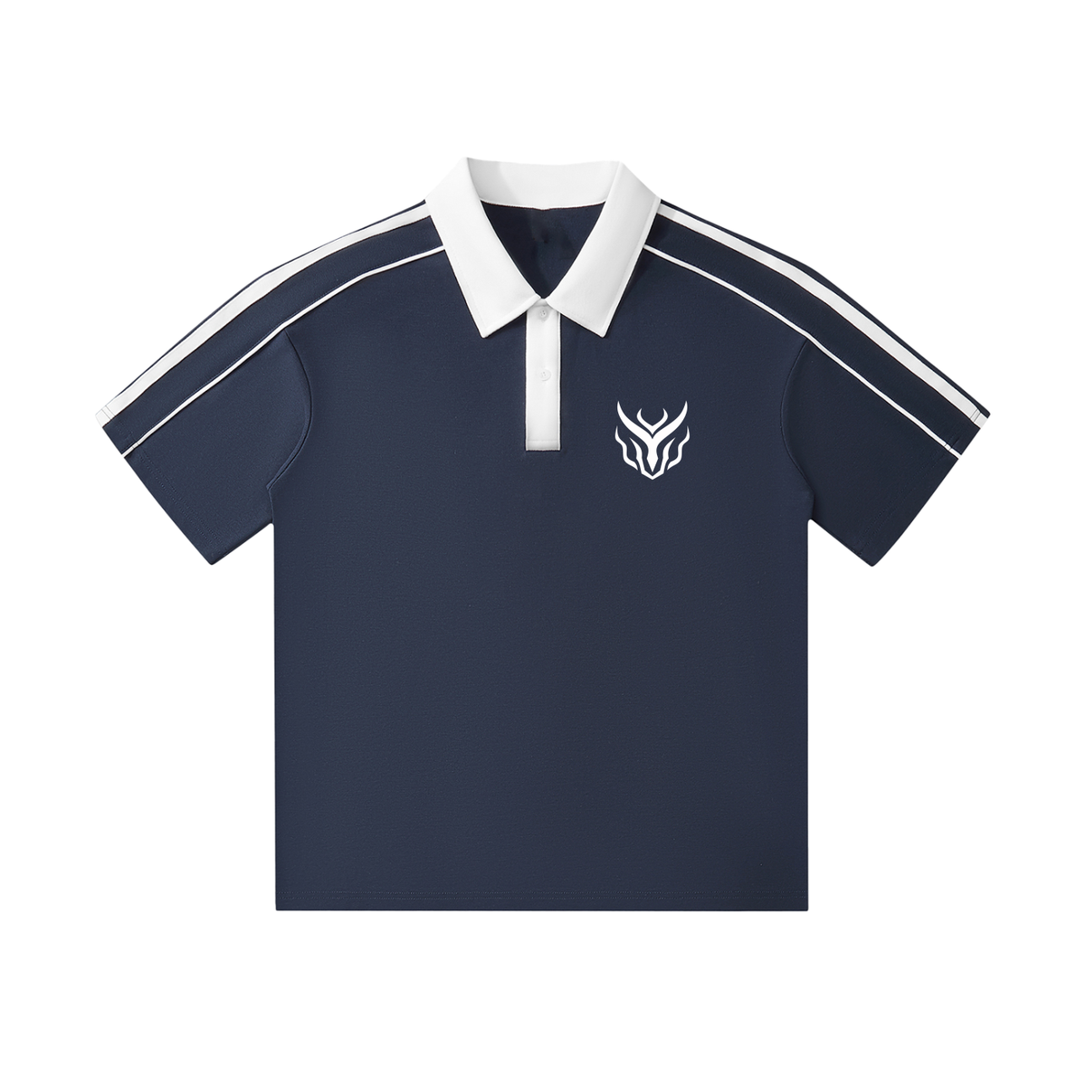 Contrast Collar Short-Sleeve Polo Shirt